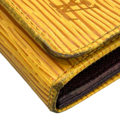 LOUIS VUITTON 二つ折り財布 ポルトモネ ビエ トレゾール エピ M63509 レディース ルイ・ヴィトン