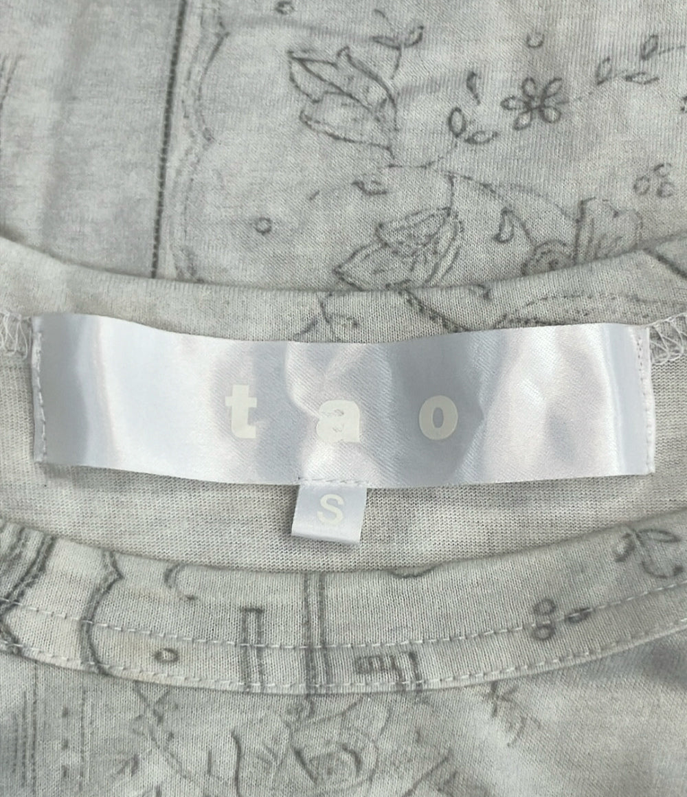 tao COMME des GARCONS 半袖 転写フリル Tシャツ レディース SIZE S タオ コムデギャルソン
