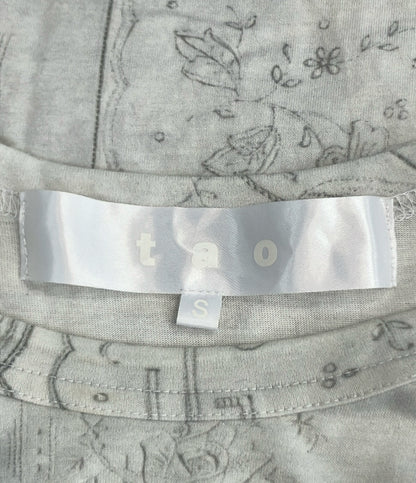 tao COMME des GARCONS 半袖 転写フリル Tシャツ レディース SIZE S タオ コムデギャルソン