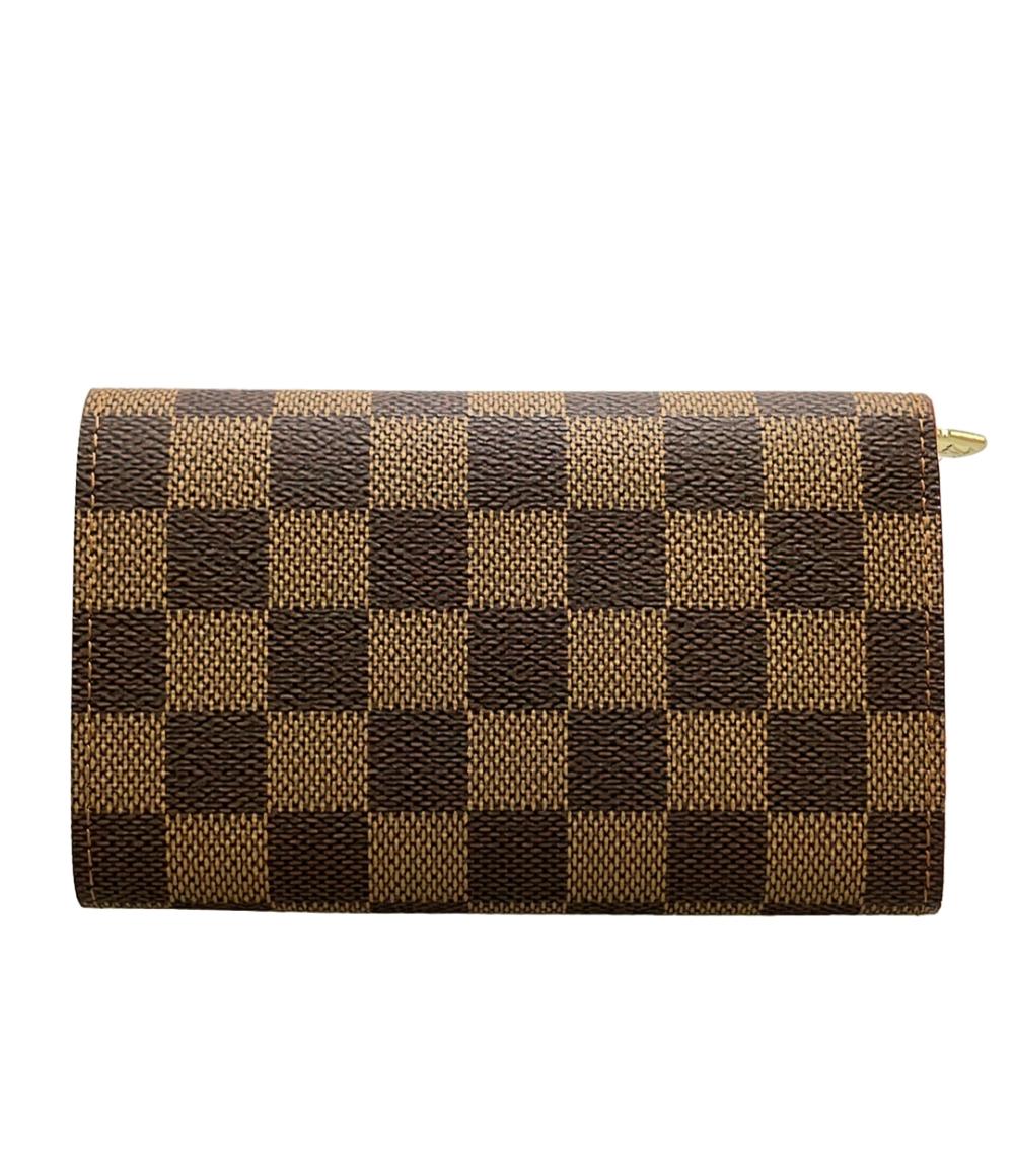 LOUIS VUITTON 二つ折り財布 ポルトモネ ビエ トレゾール ダミエ