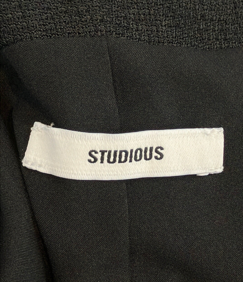 STUDIOUS ノースリーブ Vネック スリーブレス メッシュ ドレス レディース SIZE 2 ステュディオス