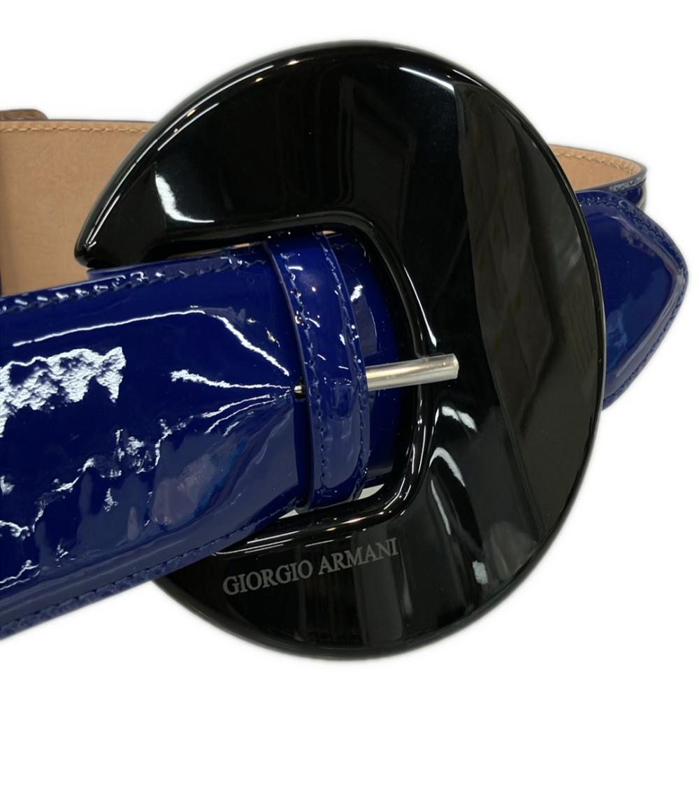 美品 ジョルジオアルマーニ エナメルベルト Y11314 レディース (75) GIORGIO ARMANI