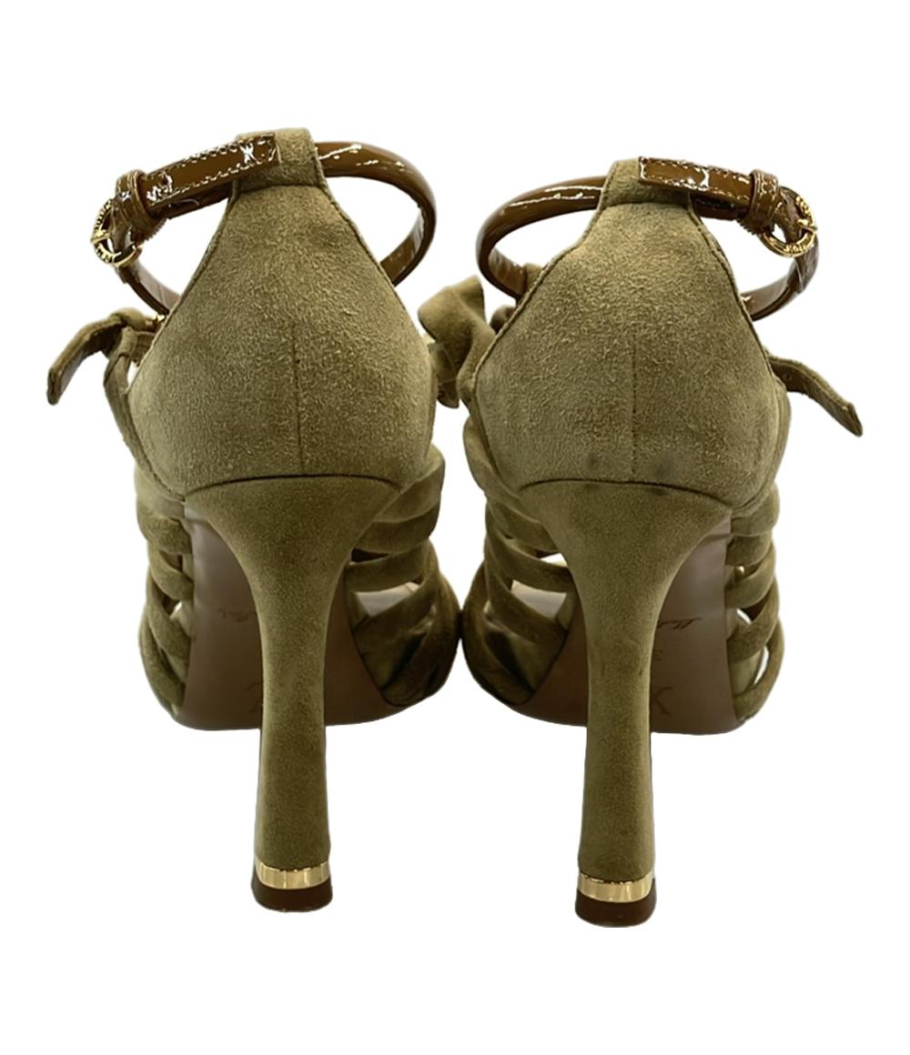 訳あり LOUIS VUITTON スエードサンダル 編み込み レディース SIZE 34