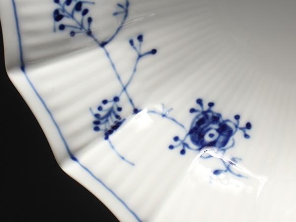 美品 Royal Copenhagen シェルディッシュ 皿 17cm ブルーフルーテッド ロイヤルコペンハーゲン