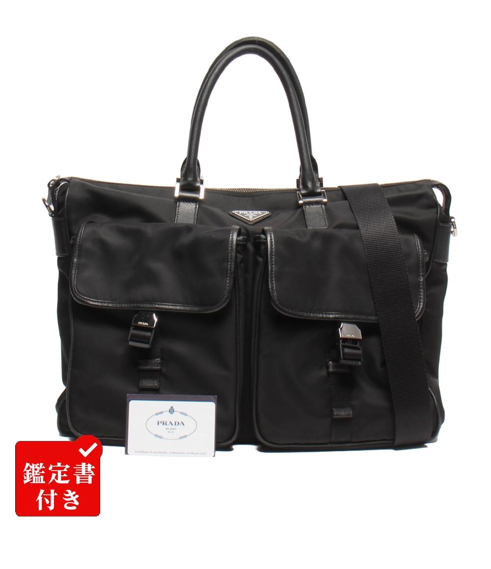 プラダ 2wayブリーフケース ビジネスバッグ ショルダーバッグ 斜め掛け 2VE017 メンズ PRADA
