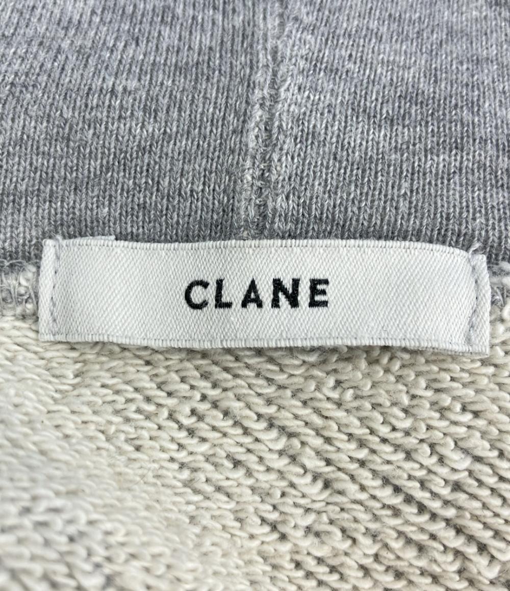 CLANE パーカー 2025aw 長袖 前面プリント ジップアップ ワンポイント LOGO COMPACT ZIP UP HOODIE 19105-1172 レディース SIZE 1 (S) クラネ