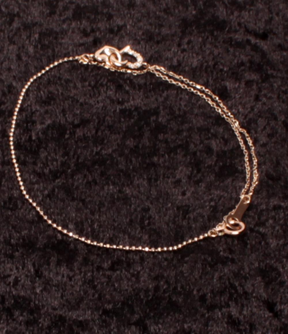 美品 ヨンドシー ブレスレット K10 ダイヤ レディース 4℃