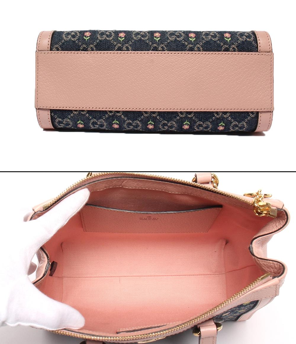 GUCCI 2wayショルダーバッグ ハンドバッグ 斜め掛け フラワー刺繍 デニム JAPAN EXCLUSIVE オフィディア 547551 520901 レディース グッチ