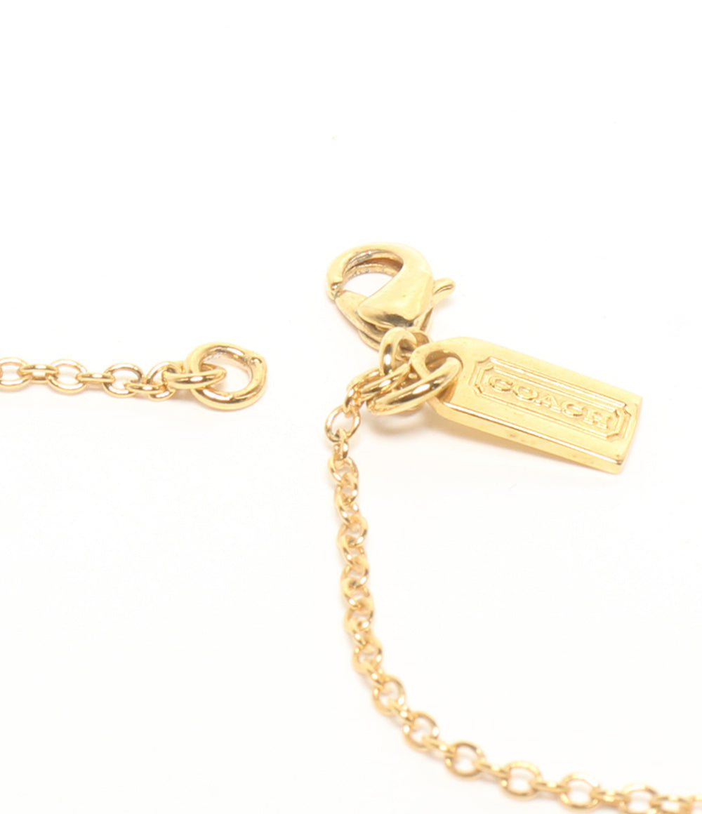 美品 COACH ロングネックレス ハートモチーフ レディース コーチ