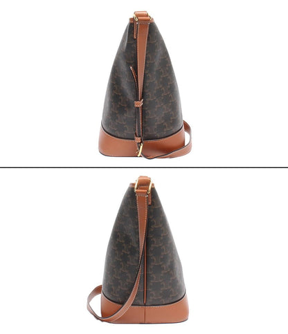 CELINE ショルダーバッグ 肩掛け ミディアム バケット トリオンフキャンバス 119132CAS レディース セリーヌ