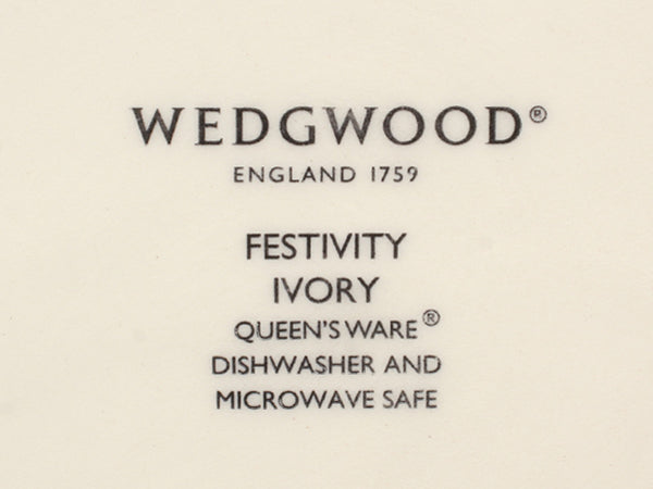 美品 WEDGWOOD プレート 大皿 2点セット 27cm フェスティビティ アイボリー ブルー ウエッジウッド