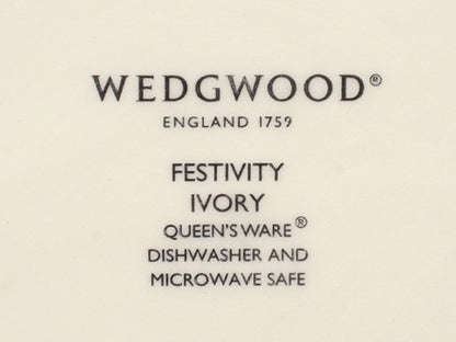 美品 WEDGWOOD プレート 大皿 2点セット 27cm フェスティビティ アイボリー ブルー ウエッジウッド