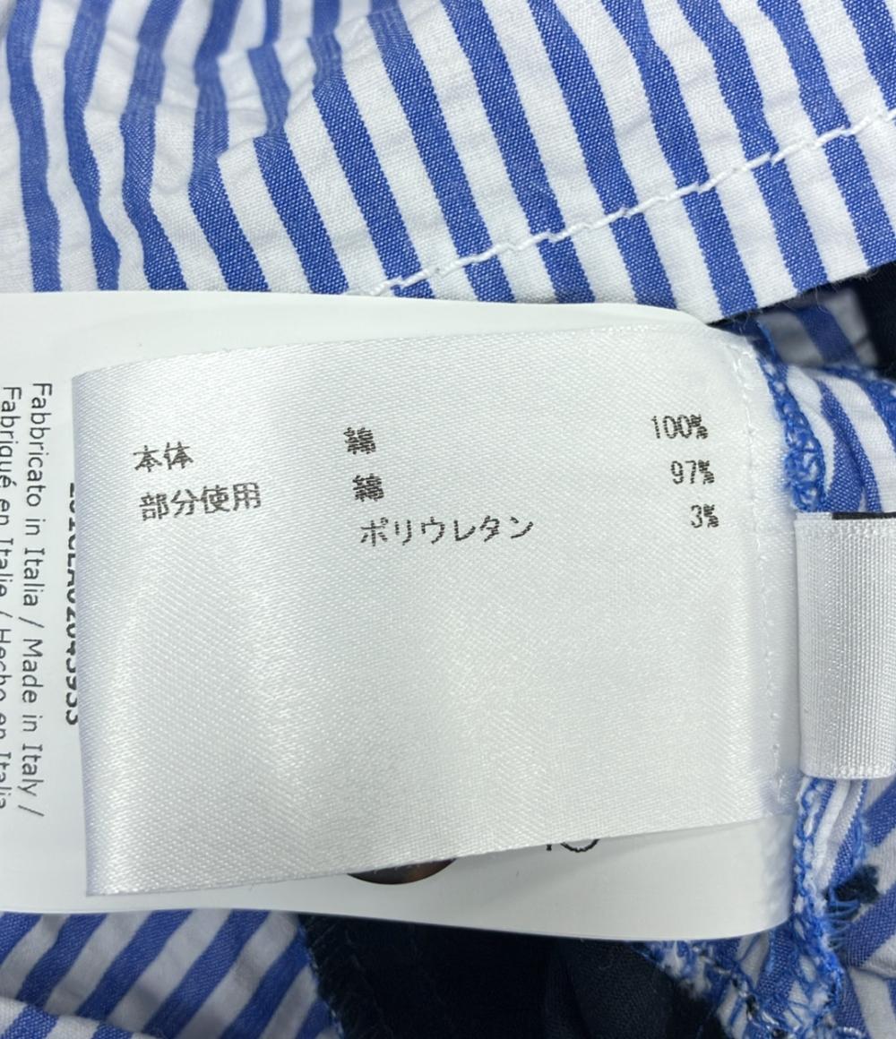 美品 セドリックシャルリエ ストライプ柄切り替え半袖ブラウス レディース (S) CEDRIC CHARLIER