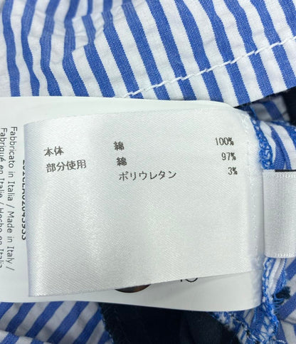 美品 セドリックシャルリエ ストライプ柄切り替え半袖ブラウス レディース (S) CEDRIC CHARLIER