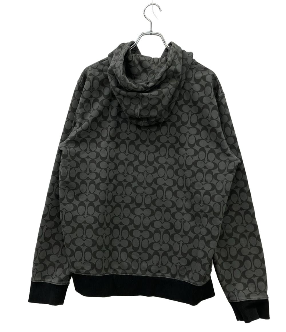 COACH パーカー ジップ シグネチャーモノグラム シグネチャー ジップアップパーカー メンズ SIZE LARGE (L) コーチ
