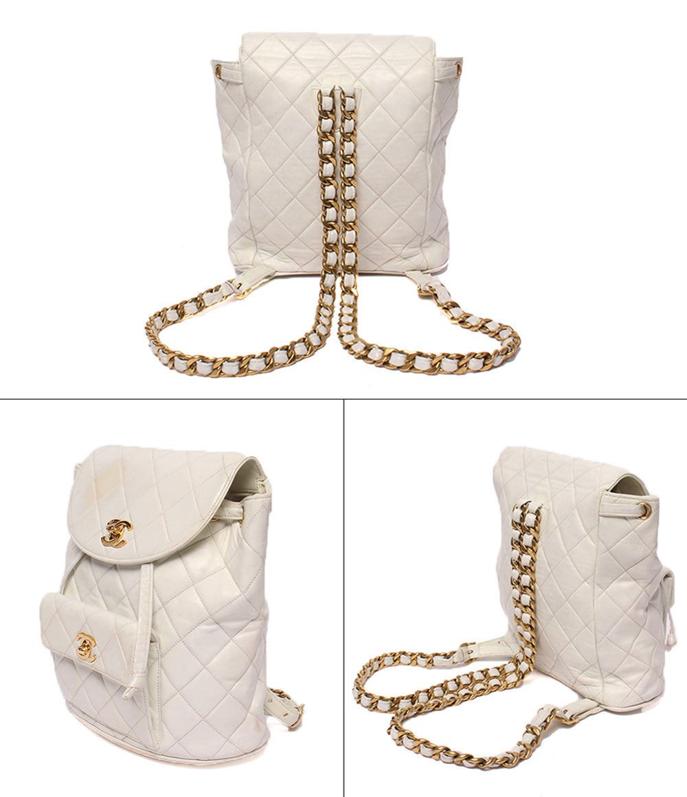 CHANEL リュック 3番台 ゴールド金具 マトラッセ レディース シャネル