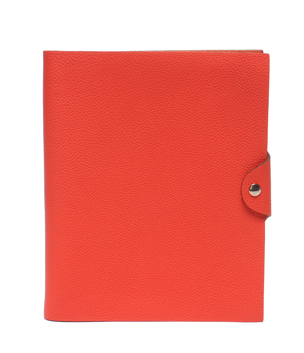 HERMES ノートカバー □R刻印 シルバー金具 ユリス ネオMM レディース メンズ エルメス