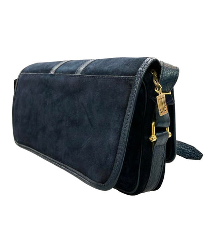 訳あり LANVIN ショルダーバッグ 肩掛け スエード レザー レディース ランバン