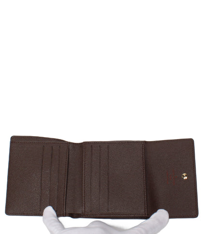 美品 LOUIS VUITTON 二つ折り財布 ｗホック ポルトフォイユ エリーズ ダミエ エヌベ N61654 レディース メンズ ルイ・ヴィトン
