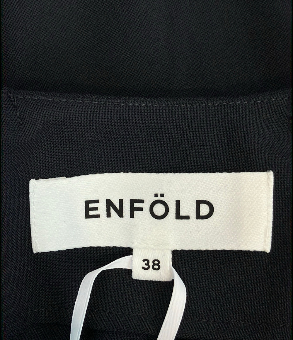 美品 ENFOLD ノースリーブ タック ジャンパースカート 300IA533-1451 レディース SIZE 38 エンフォルド