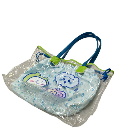 美品 トートバッグ 肩掛け ちいかわ クリアトート 雨だね レディース