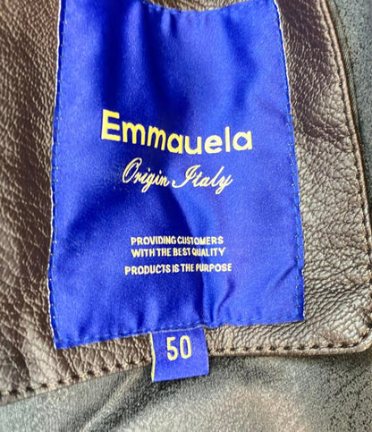Emmauela レザージャケット 羊革 タグ付き メンズ SIZE 50 (XL) エマウエラ