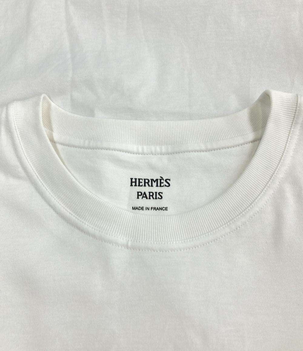 美品 エルメス 半袖 刺繍入りポケットTシャツ レディース SIZE 34 (S) HERMES