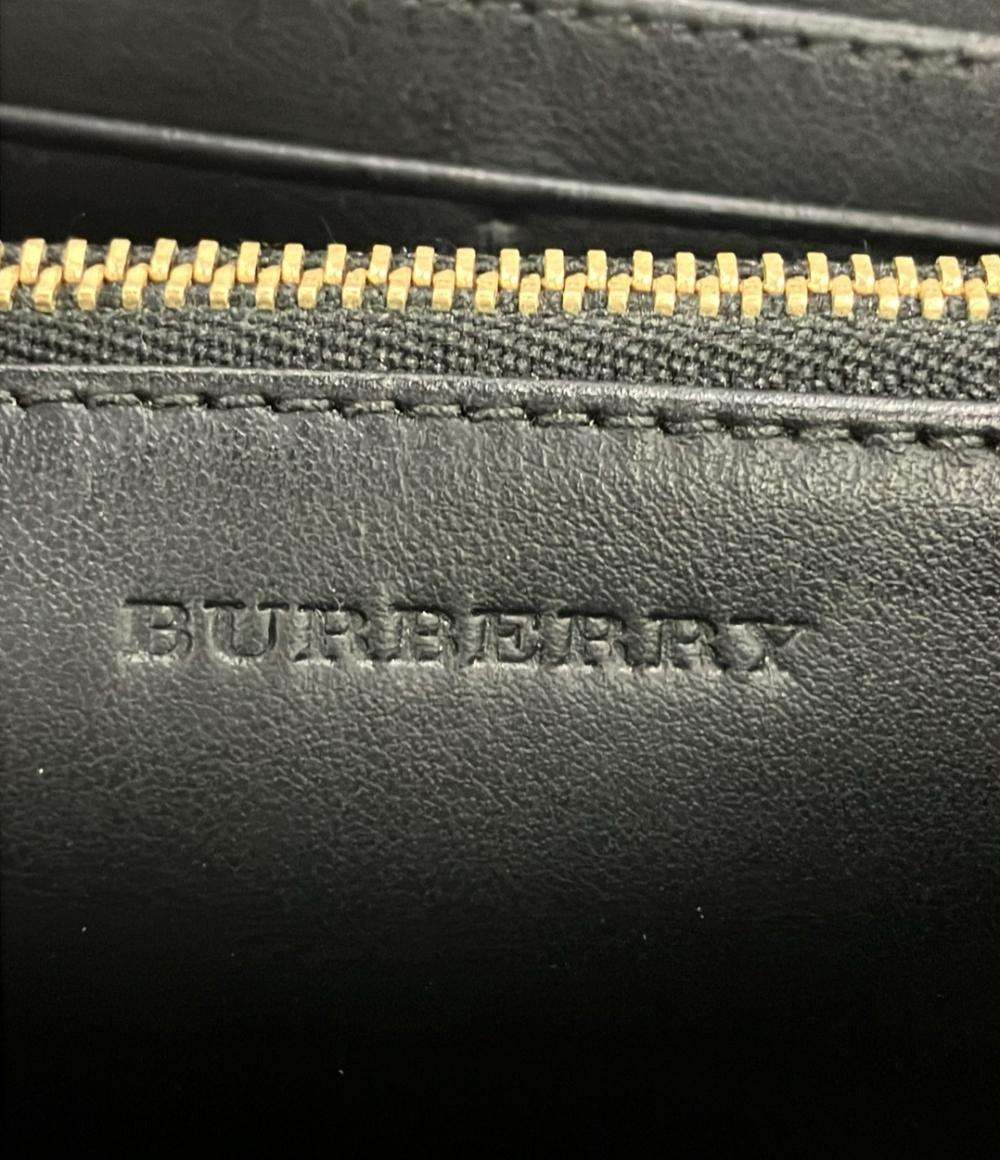 BURBERRY ラウンドファスナー長財布 PVC レザー レディース バーバリー