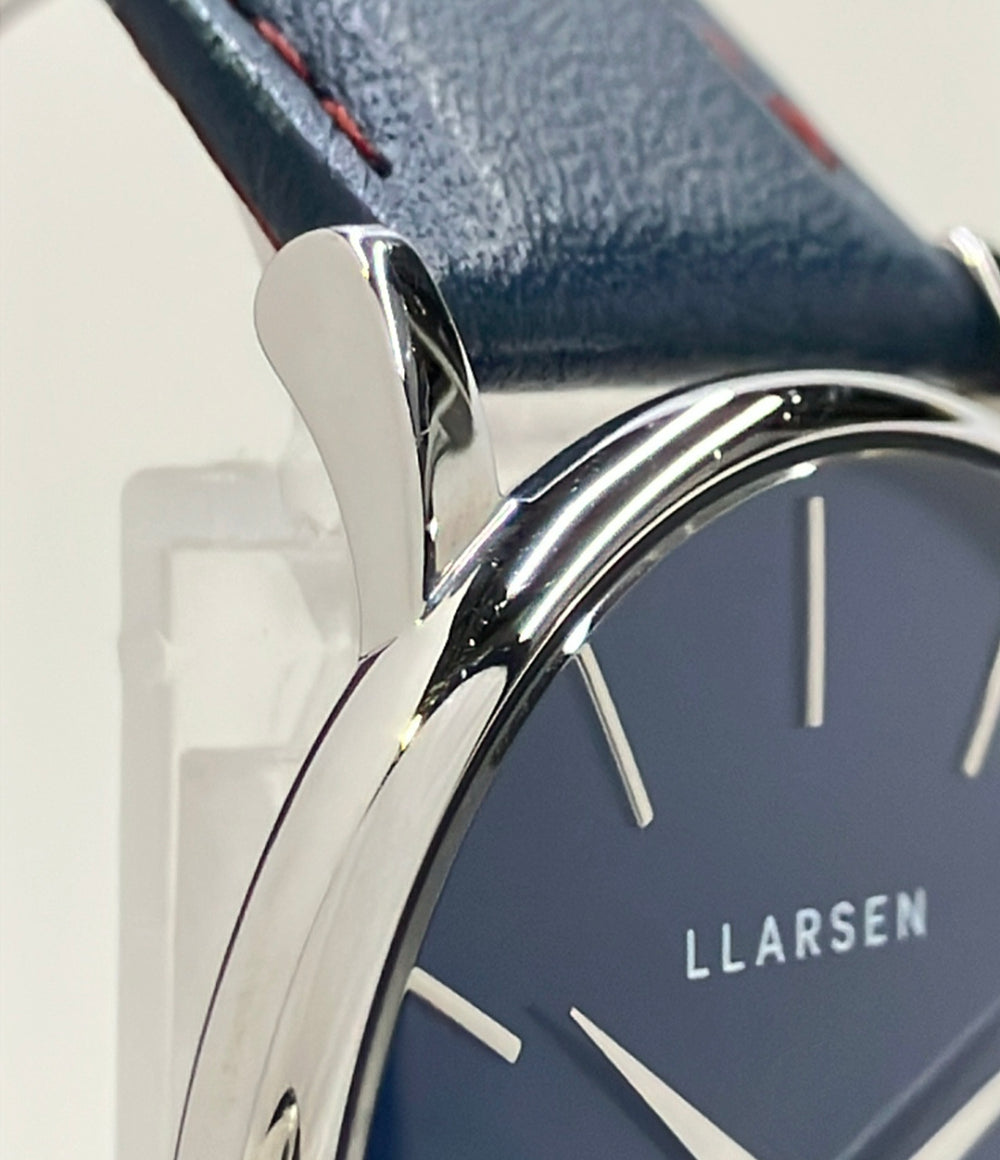 LLARSEN 腕時計 クオーツ ネイビー メンズ エルラーセン