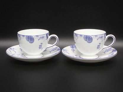 美品 WEDGWOOD カップ＆ソーサー 2客セット ペア ブループラム ウエッジウッド