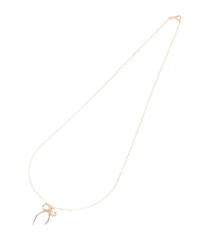 美品 スタージュエリー ネックレス リボンモチーフ K18 レディース STAR JEWELRY