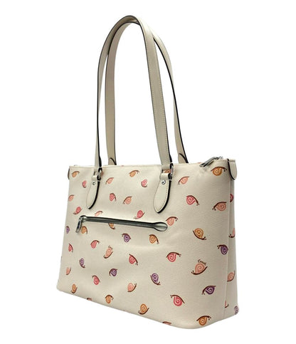 美品 COACH ショルダーバッグ 肩掛け Gallery Tote Bag Snail Print ギャラリー トートバッグ かたつむり CV268 レディース コーチ