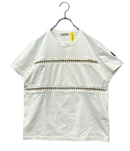 訳あり MONCLER 半袖Tシャツ GENIUS NOIR KEI NINOMIYA フロントチェーン E109F8052600829EE レディース SIZE S モンクレール