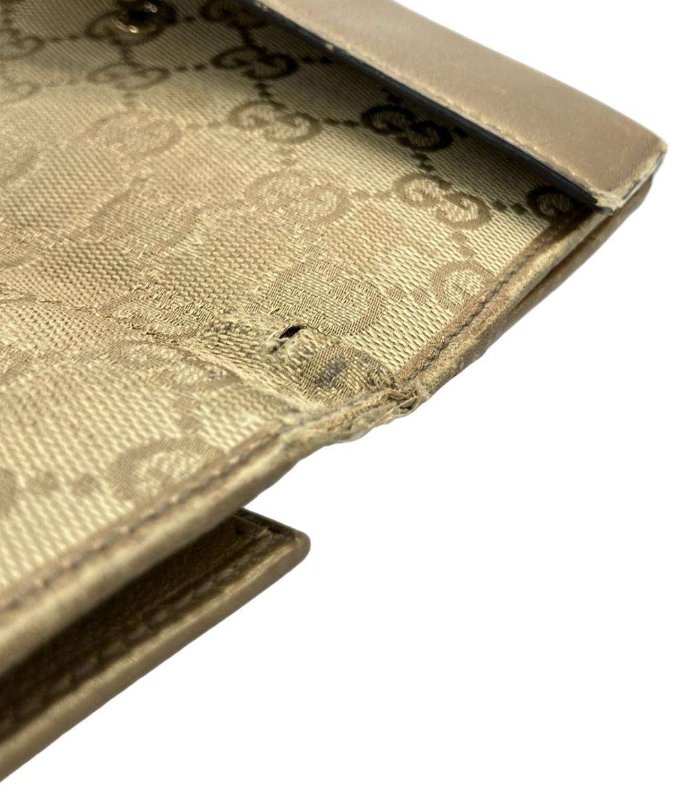 グッチ ダブルホック 二つ折り長財布 GGキャンバス 203550 2091 レディース GUCCI
