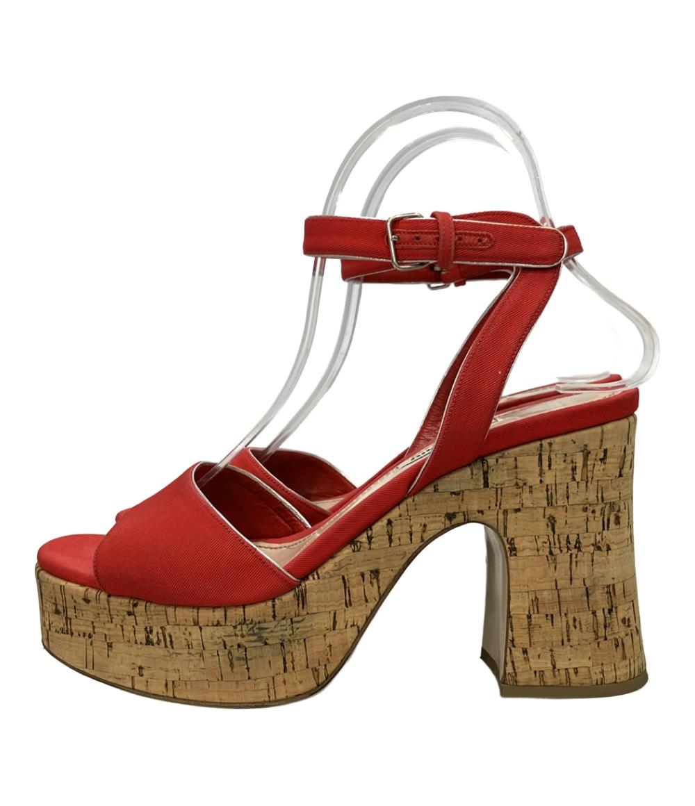 Miu Miu アンクルストラップ厚底サンダル レディース SIZE 38 ミュウ ミュウ