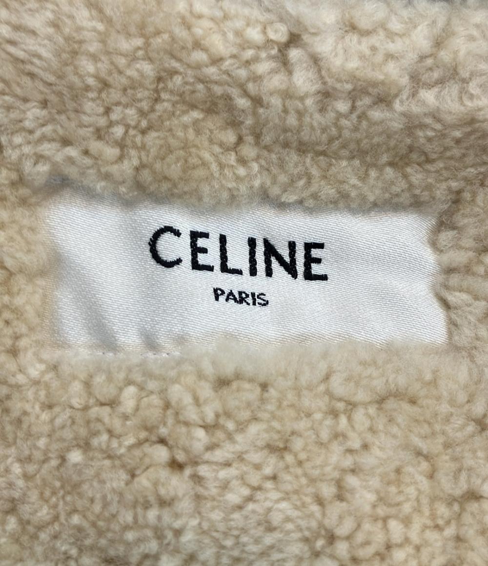 セリーヌ レザージャケット 裏地ボア レディース SIZE 38 (S) CELINE