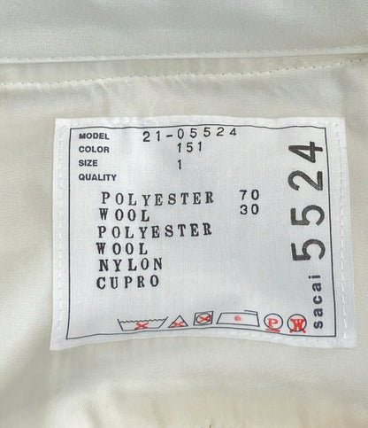 Sacai 長袖 バッグプリーツ ワンピース 21-05524 レディース SIZE 1 サカイ