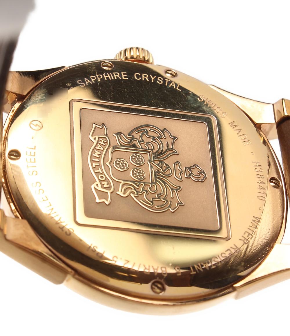 HAMILTON 腕時計 ジャズマスター シンライン クオーツ シルバー H384410 メンズ ハミルトン