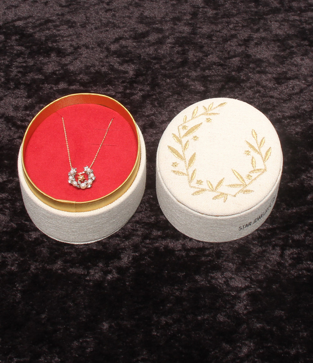 美品 STAR JEWELRY Girl ネックレス K10 SV ダイヤ 0.008ct レディース スタージュエリーガール