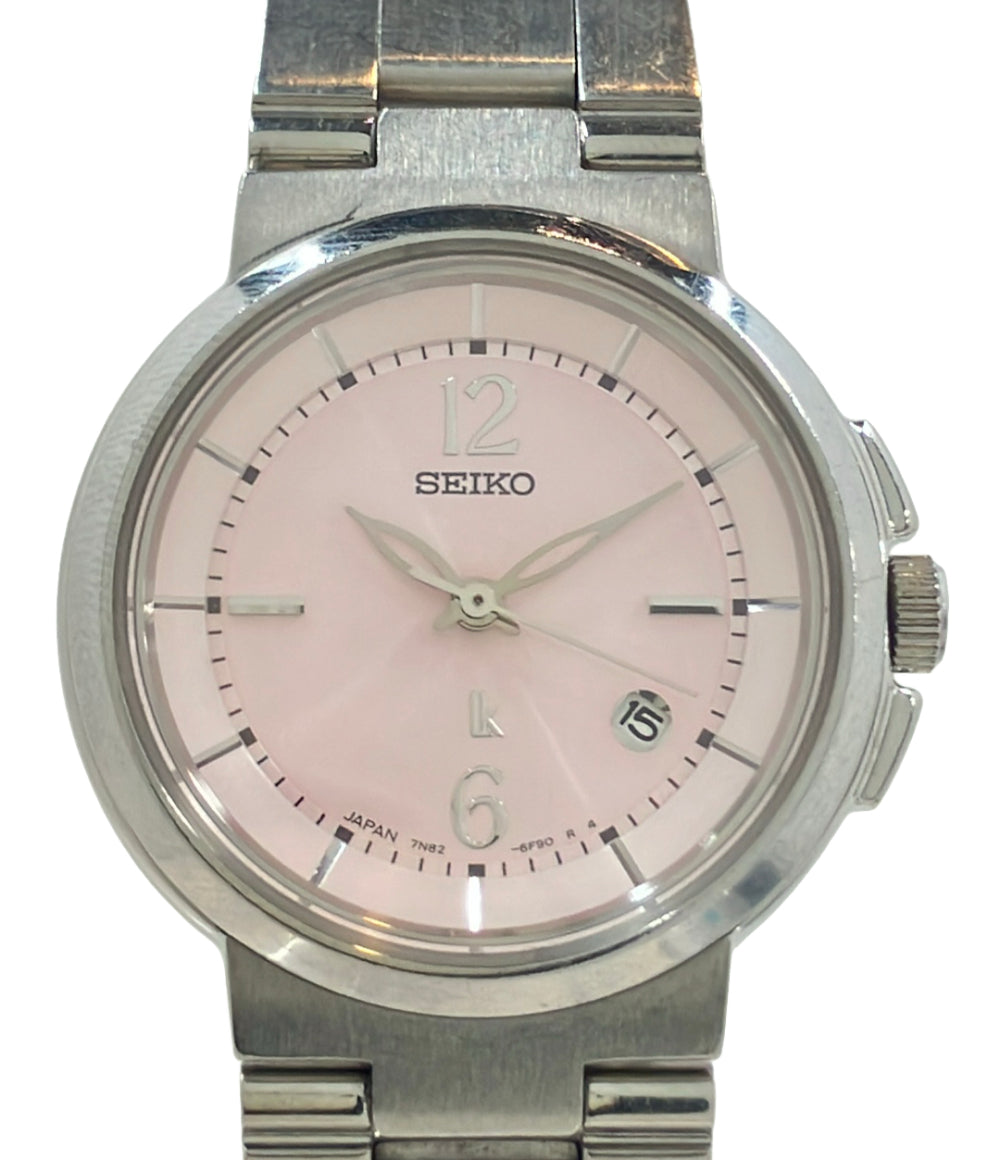 SEIKO 腕時計 lk ルキア クオーツ ピンク 7N82-6E00 レディース セイコー