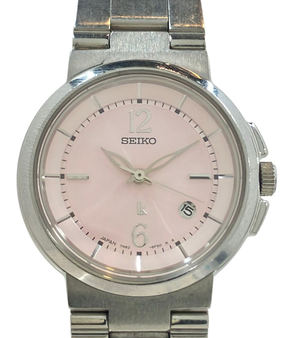 SEIKO 腕時計 lk ルキア クオーツ ピンク 7N82-6E00 レディース セイコー