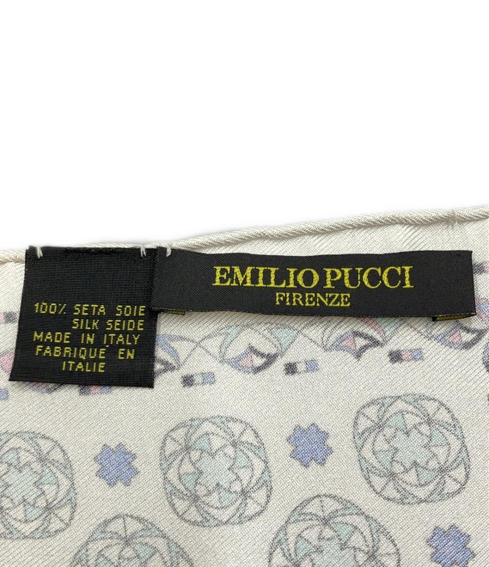 美品 Emilio Pucci ハンカチ スカーフ シルク100% レディース エミリオ・プッチ