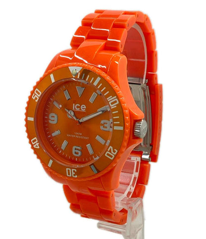 美品 ice watch 腕時計 クオーツ オレンジ レディース メンズ アイスウォッチ