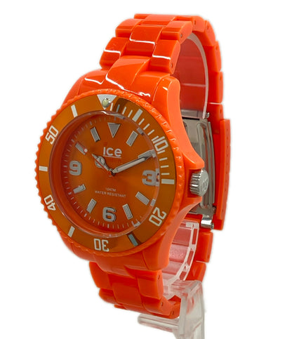 美品 ice watch 腕時計 クオーツ オレンジ レディース メンズ アイスウォッチ