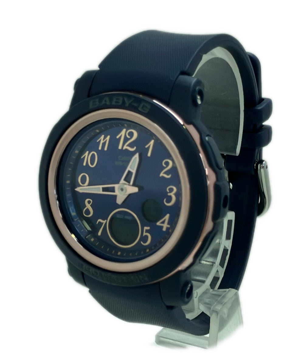 美品 CASIO 腕時計 Baby-G クオーツ ネイビー BGA-290SA レディース カシオ