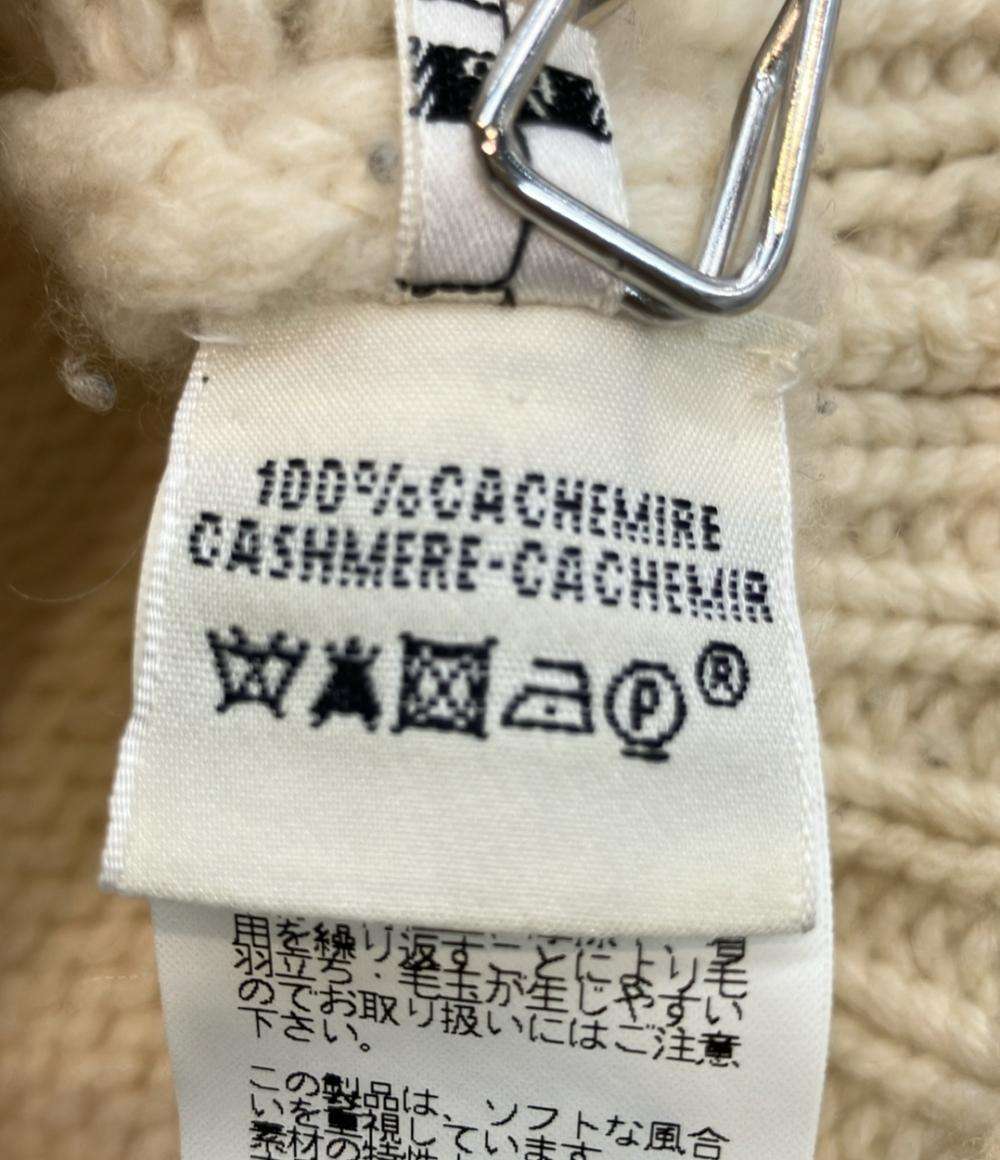 美品 エルメス 半袖ジップアップニット カシミヤ100% ゴルチエ レディース SIZE 34 (XS) HERMES