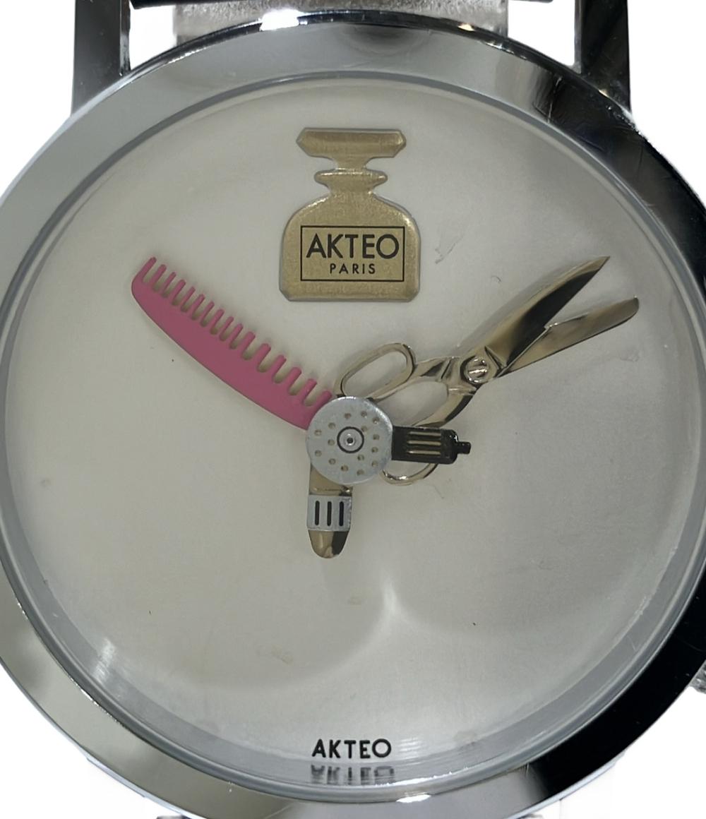 AKTEO 腕時計 クオーツ ホワイト系 レディース メンズ アクテオ