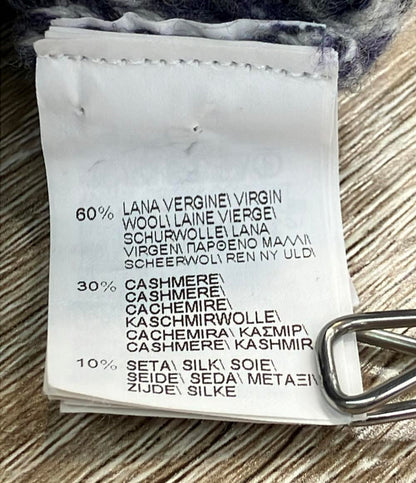 Brunello Cucinelli ニットカーディガン ショールカラー ミックスグレー パープル カシミア 100% メンズ SIZE 44 (S) ブルネロクチネリ