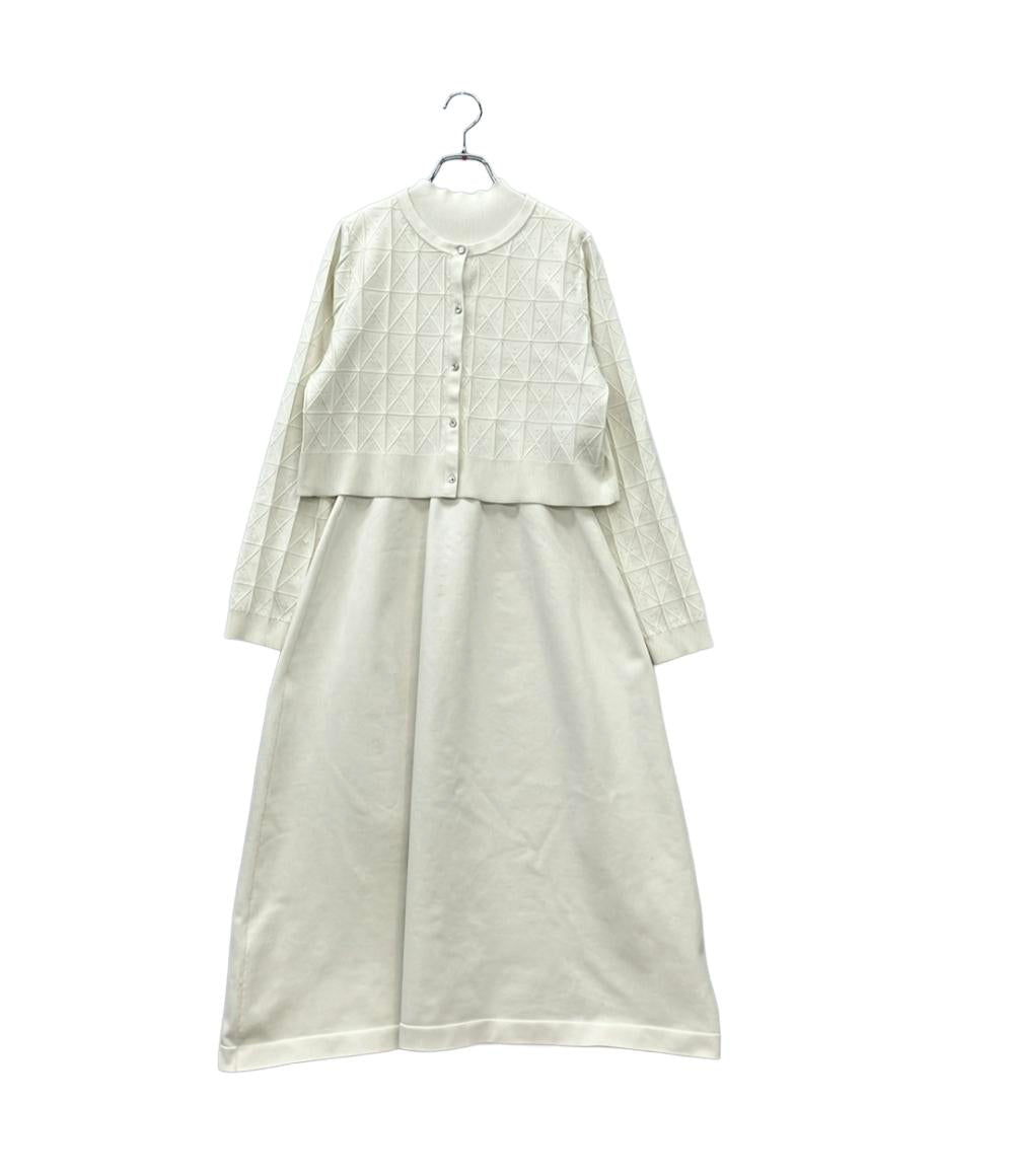 CELFORD アンサンブル 長袖カーディガンワンピース スプリングプレートパターンニットアップ CWNO261777 レディース SIZE 38 (M) セルフォード