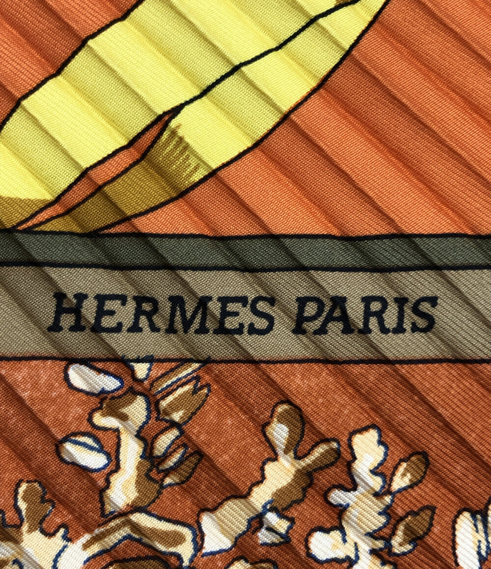 エルメス  プリーツスカーフ カレプリセ シルク100％ 去年の雪  Neige d’Antan    レディース  (複数サイズ) HERMES